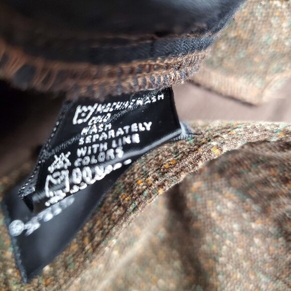 August Silk Womens Brown Polyester Straight Skirt Size 12 Fine Corduroy Western - Picture 5 of 10